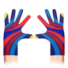 Заказать перчатки в Москве. Перчатки с полной запечаткой Цветная полосатая абстракция от IrinkaArt  - готовые дизайны и нанесение принтов.