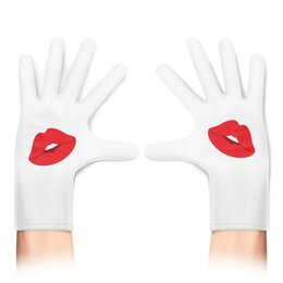 Заказать перчатки в Москве. Перчатки с полной запечаткой Поцелуйчик от IrinkaArt  - готовые дизайны и нанесение принтов.