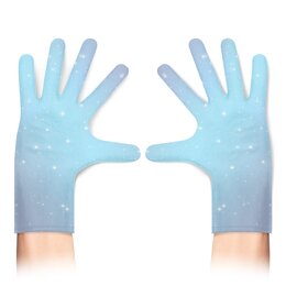 Заказать перчатки в Москве. Перчатки с полной запечаткой Голубое Небо и Звезды от MariYang  - готовые дизайны и нанесение принтов.