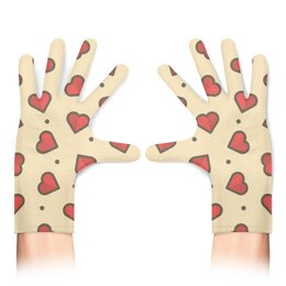 Заказать перчатки в Москве. Перчатки с полной запечаткой Сердце Любовь от MariYang  - готовые дизайны и нанесение принтов.