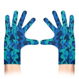Заказать перчатки в Москве. Перчатки с полной запечаткой Хаки Милитари Абстракция  от MariYang  - готовые дизайны и нанесение принтов.