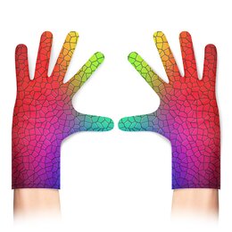 Заказать перчатки в Москве. Перчатки с полной запечаткой Цветная мозаика от MariYang  - готовые дизайны и нанесение принтов.