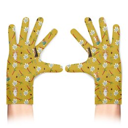 Заказать перчатки в Москве. Перчатки с полной запечаткой Летний корги от juliafast77 - готовые дизайны и нанесение принтов.