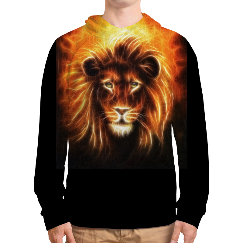 Printio Толстовка с полной запечаткой Огненный лев printio футболка с полной запечаткой женская огненный лев