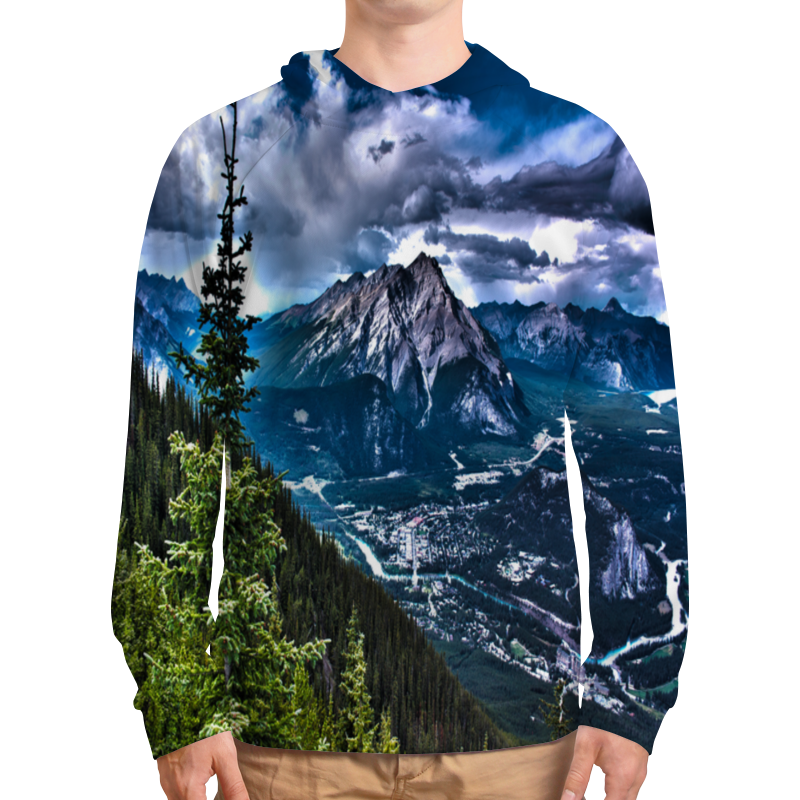 Printio Толстовка с полной запечаткой Тучи над горами printio футболка с полной запечаткой мужская тучи над горами