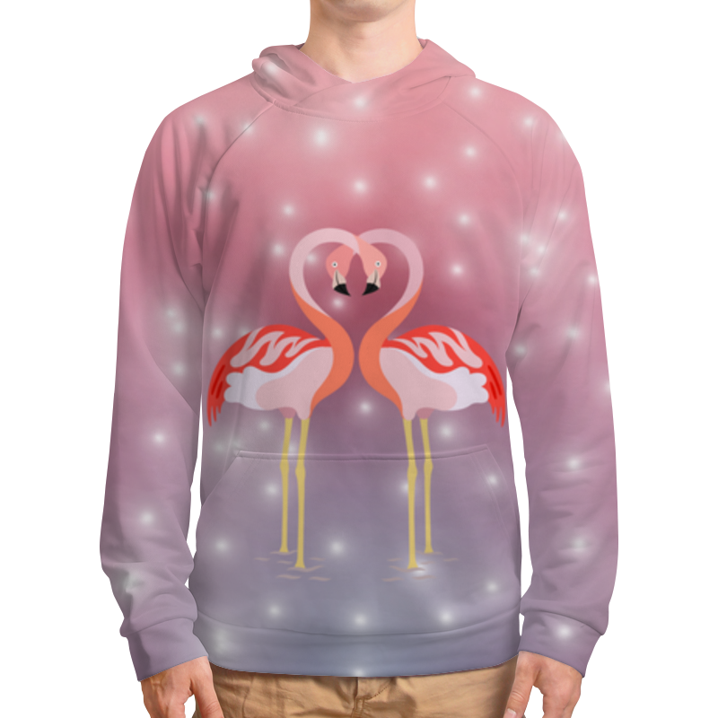 Printio Толстовка с полной запечаткой Влюбленные фламинго printio футболка с полной запечаткой мужская александр македонский в розовых фламинго