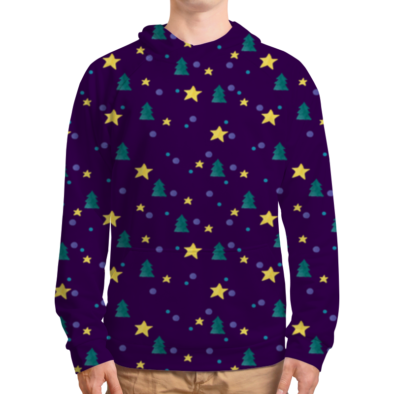 Printio Толстовка с полной запечаткой Елки и звезды printio футболка с полной запечаткой мужская елки и звезды