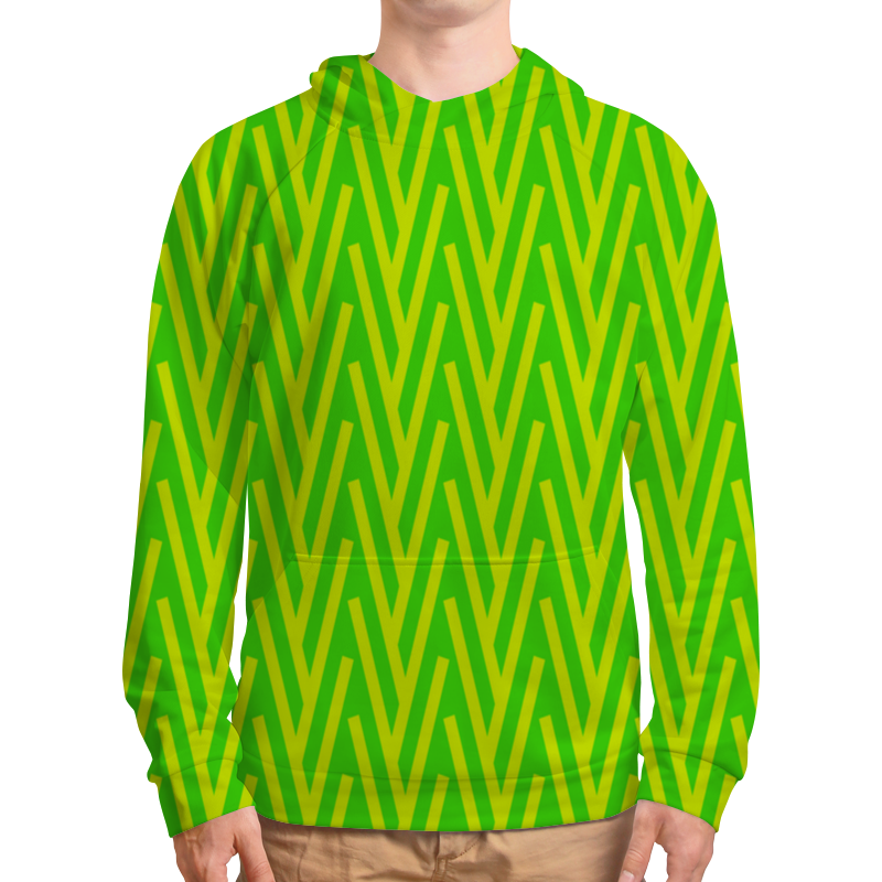 Printio Толстовка с полной запечаткой Желто-зеленый узор printio футболка с полной запечаткой мужская желто зеленый узор