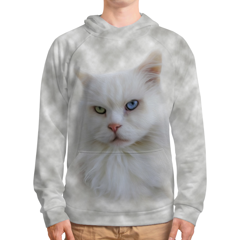 printio свитшот мужской с полной запечаткой грозный кот Printio Толстовка с полной запечаткой Грозный кот