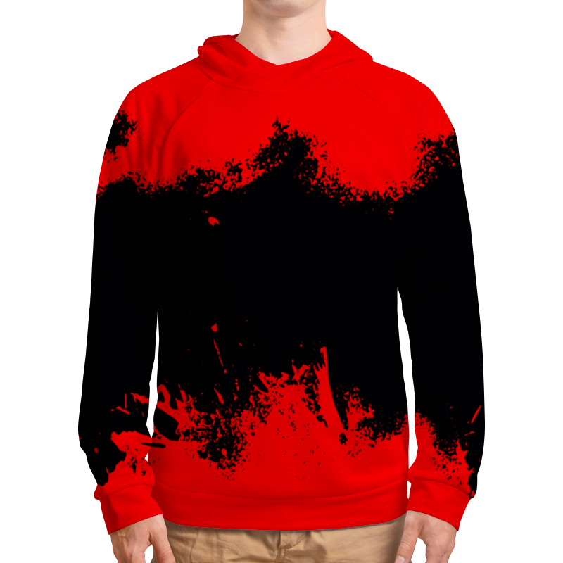 Printio Толстовка с полной запечаткой Черно-красные краски printio футболка с полной запечаткой мужская черно красные краски