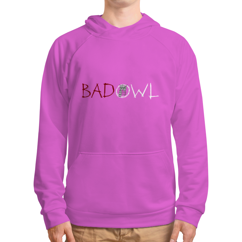 printio толстовка с полной запечаткой bad monkey Printio Толстовка с полной запечаткой Bad owl - purple pink