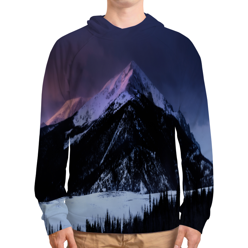Printio Толстовка с полной запечаткой Снежная гора printio свитшот мужской с полной запечаткой снежная гора
