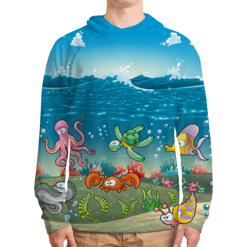 Printio Толстовка с полной запечаткой Обитатели моря printio футболка с полной запечаткой мужская обитатели моря