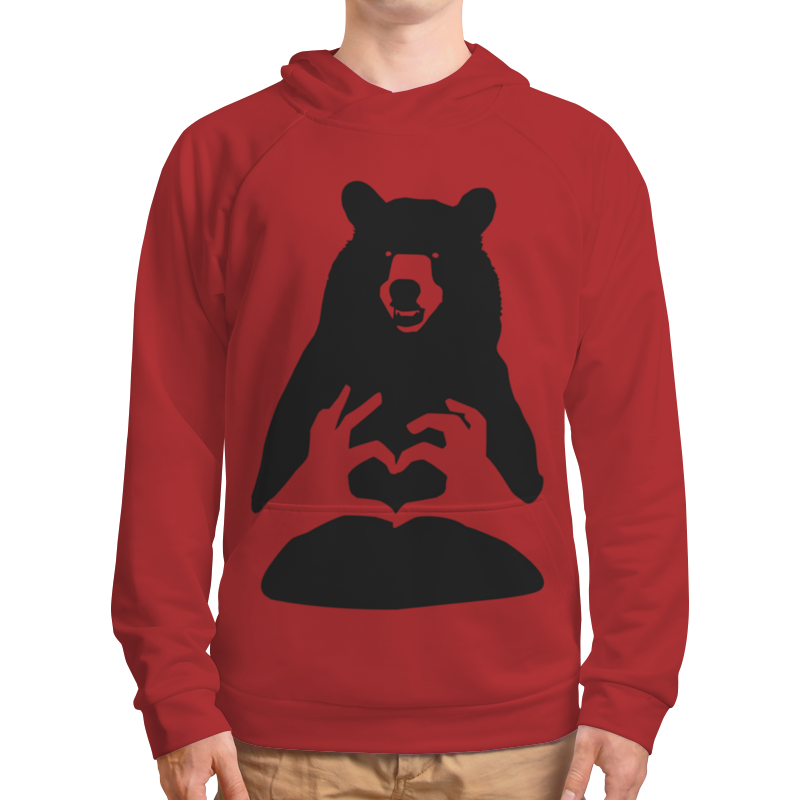 Printio Толстовка с полной запечаткой Bear - one love - blood red printio толстовка с полной запечаткой bear paw black