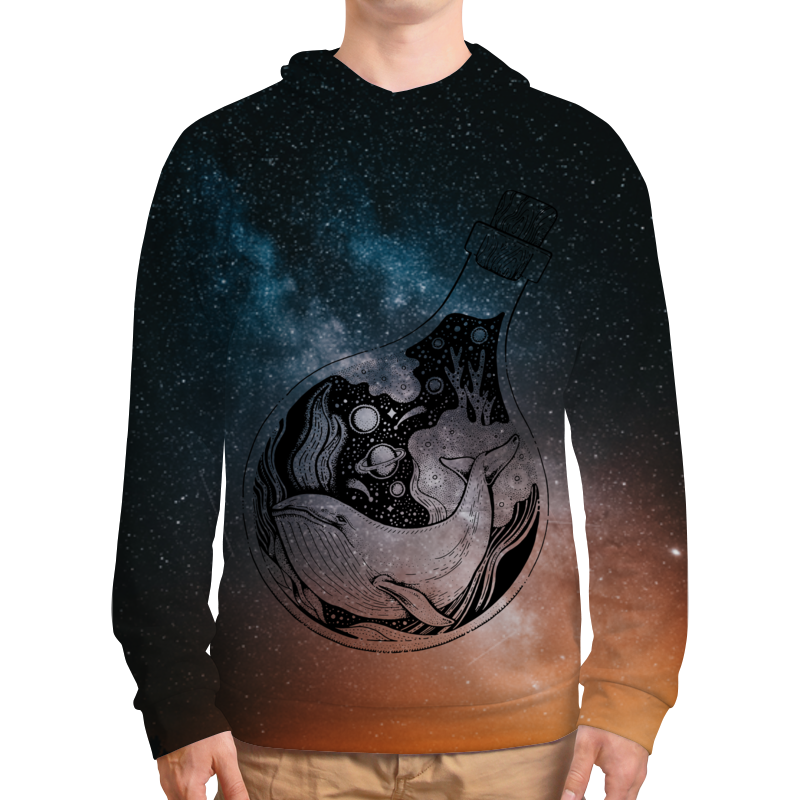 Printio Толстовка с полной запечаткой Космический кит printio футболка с полной запечаткой женская космический кит