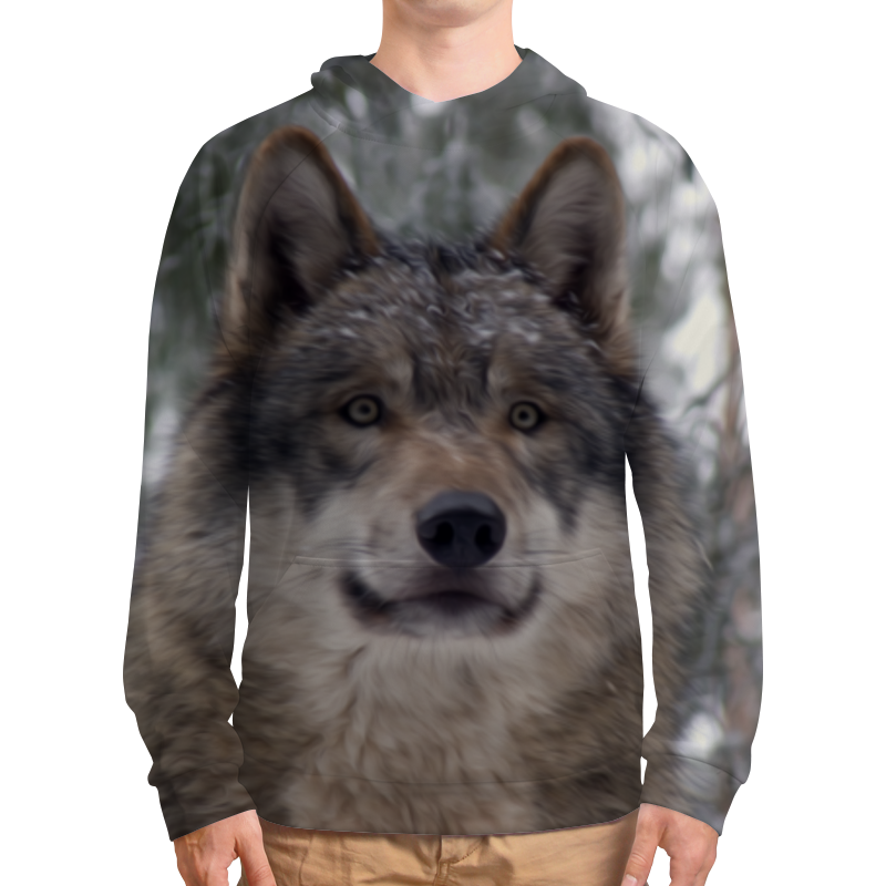 Printio Толстовка с полной запечаткой Волк в лесу printio футболка с полной запечаткой для девочек волк в лесу