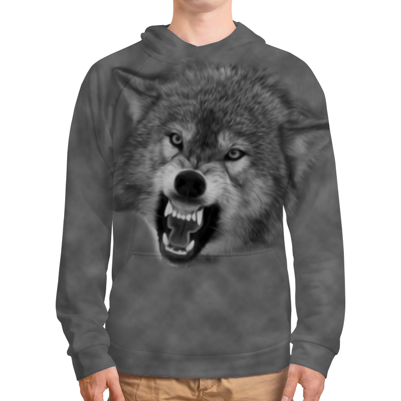 Printio Толстовка с полной запечаткой Оскал волка printio футболка с полной запечаткой мужская оскал волка
