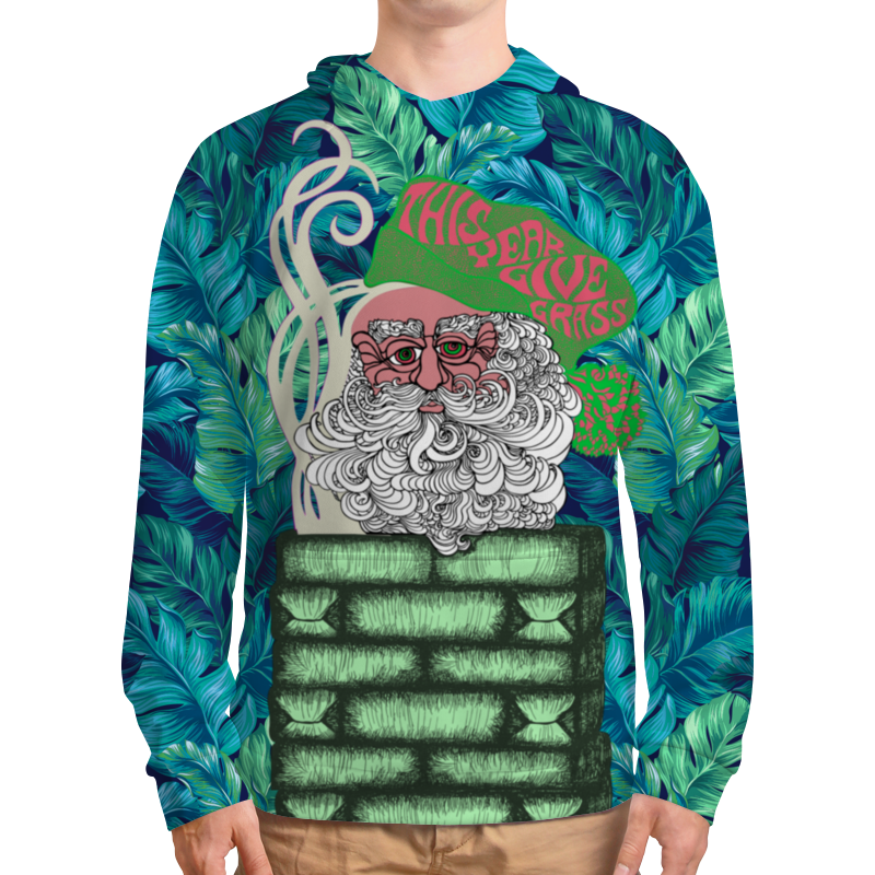 Printio Толстовка с полной запечаткой Дед мороз — гомеопат printio футболка с полной запечаткой мужская сан франциско