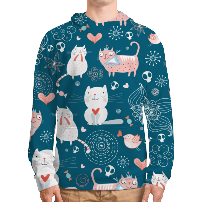 Printio Толстовка с полной запечаткой Прикольные коты printio футболка с полной запечаткой женская прикольные коты