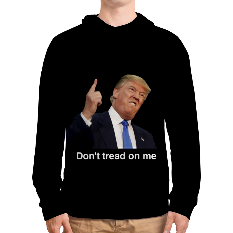Printio Толстовка с полной запечаткой Don't tread on me трамп футболка с полной запечаткой женская printio trump dont tread on me дональд трамп
