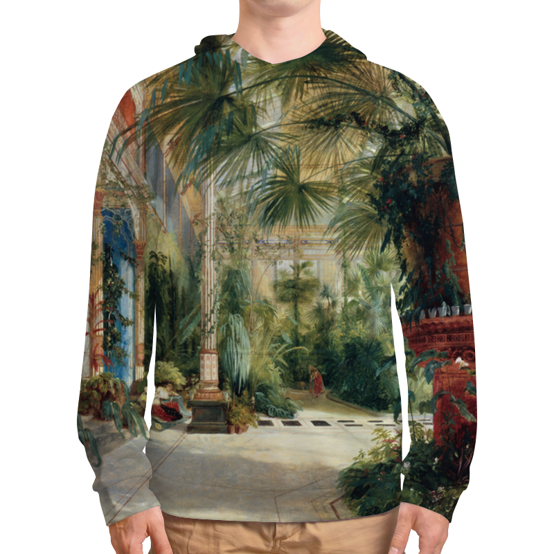 Printio Толстовка с полной запечаткой Интерьер пальмового дома (карл блехен) printio футболка с полной запечаткой для мальчиков интерьер пальмового дома карл блехен