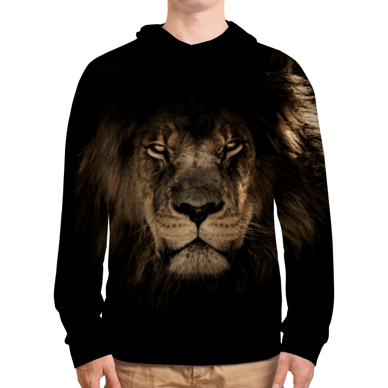 Printio Толстовка с полной запечаткой Хищный лев printio футболка с полной запечаткой мужская хищный лев
