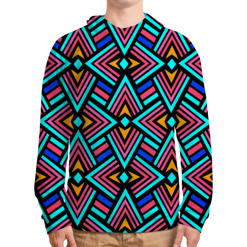 Printio Толстовка с полной запечаткой Яркий узор printio футболка с полной запечаткой мужская яркий узор
