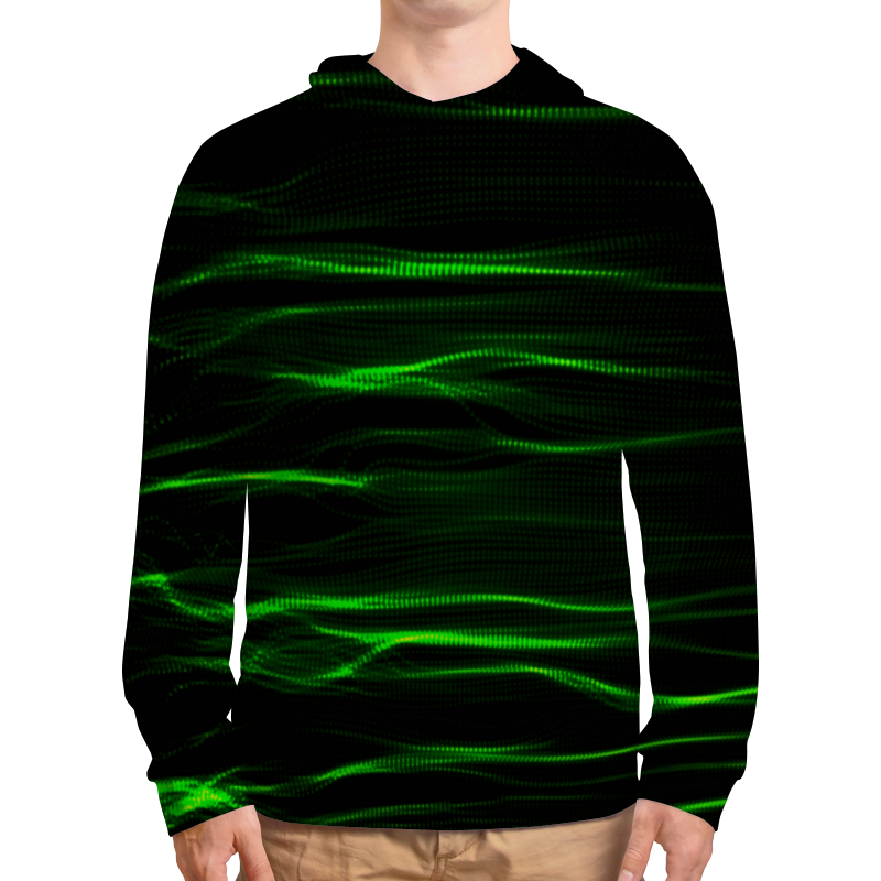 Printio Толстовка с полной запечаткой Зеленые линии printio футболка с полной запечаткой мужская зеленые линии