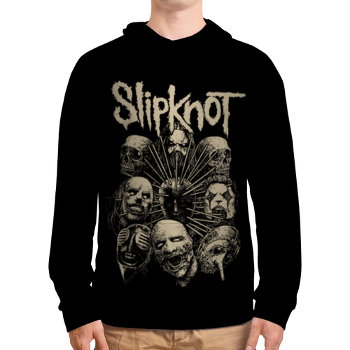 Заказать толстовку в Москве. Толстовка с полной запечаткой Slipknot от geekbox - готовые дизайны и нанесение принтов.