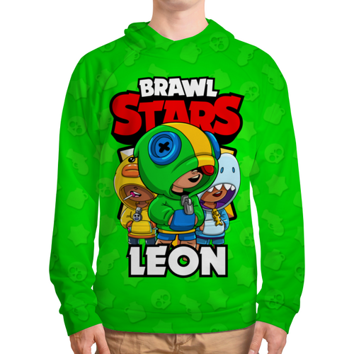 Заказать толстовку в Москве. Толстовка с полной запечаткой BRAWL STARS LEON от geekbox - готовые дизайны и нанесение принтов.