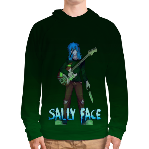 Заказать толстовку в Москве. Толстовка с полной запечаткой Sally Face (Салли Фейс) от weeert - готовые дизайны и нанесение принтов.