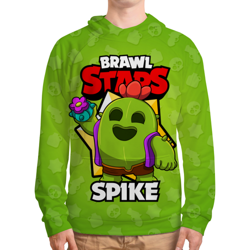 Заказать толстовку в Москве. Толстовка с полной запечаткой BRAWL STARS SPIKE от geekbox - готовые дизайны и нанесение принтов.
