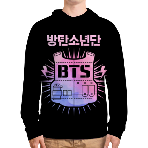 Заказать толстовку в Москве. Толстовка с полной запечаткой BTS (k-pop)  от geekbox - готовые дизайны и нанесение принтов.