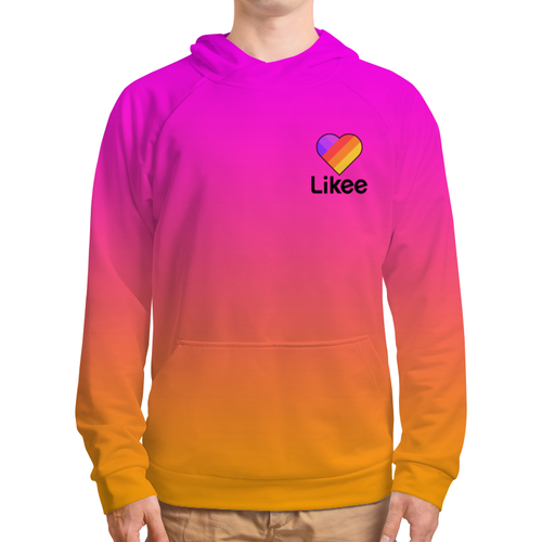Заказать толстовку в Москве. Толстовка с полной запечаткой Likee  от DESIGNER   - готовые дизайны и нанесение принтов.