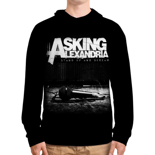 Заказать толстовку в Москве. Толстовка с полной запечаткой Asking Alexandria от geekbox - готовые дизайны и нанесение принтов.
