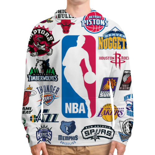 Заказать толстовку в Москве. Толстовка с полной запечаткой NBA. Национальная баскетбольная ассоциация от Виктор Гришин - готовые дизайны и нанесение принтов.