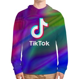 Заказать толстовку в Москве. Толстовка с полной запечаткой TikTok  от DESIGNER   - готовые дизайны и нанесение принтов.