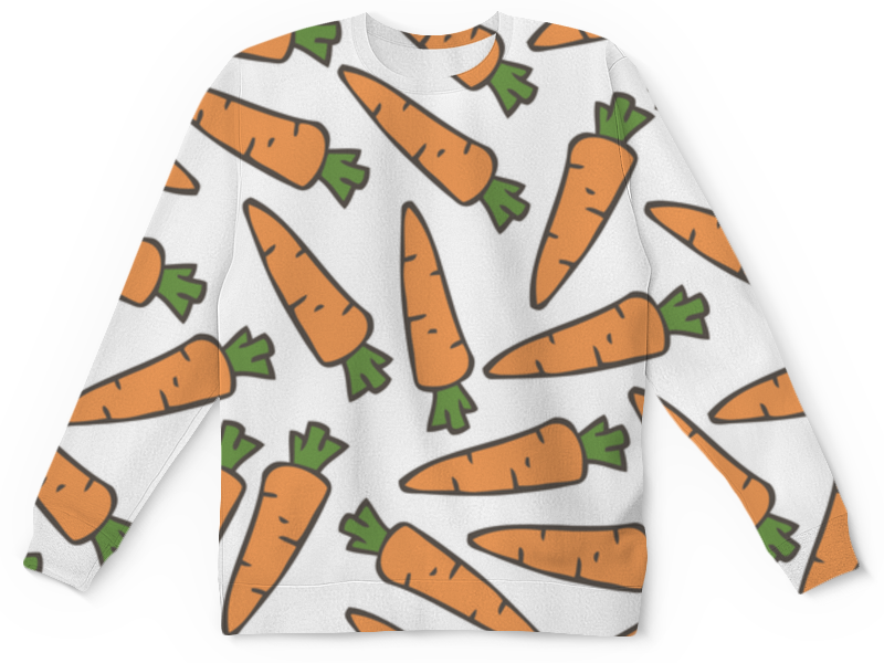 Printio Детский свитшот с полной запечаткой Морковки