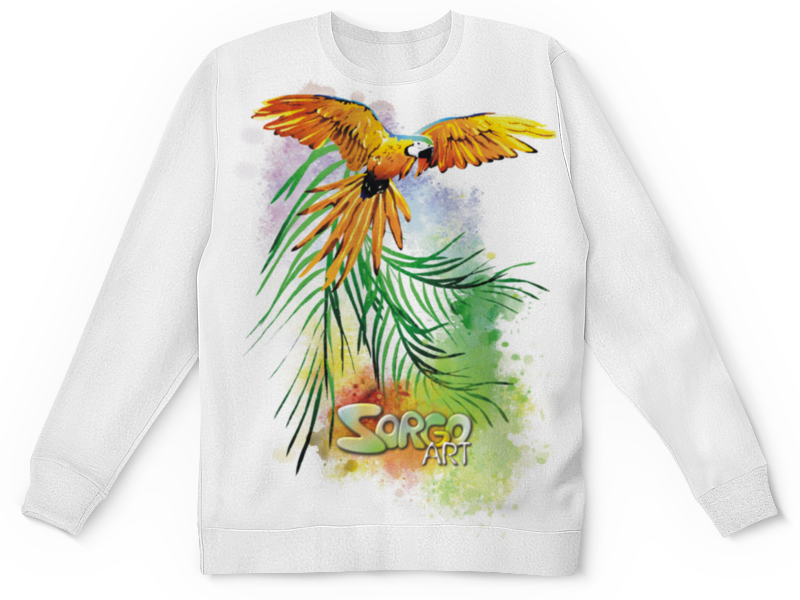 Printio Детский свитшот с полной запечаткой Тропические птицы. от зорго-арт printio детский свитшот с полной запечаткой солнечное лето