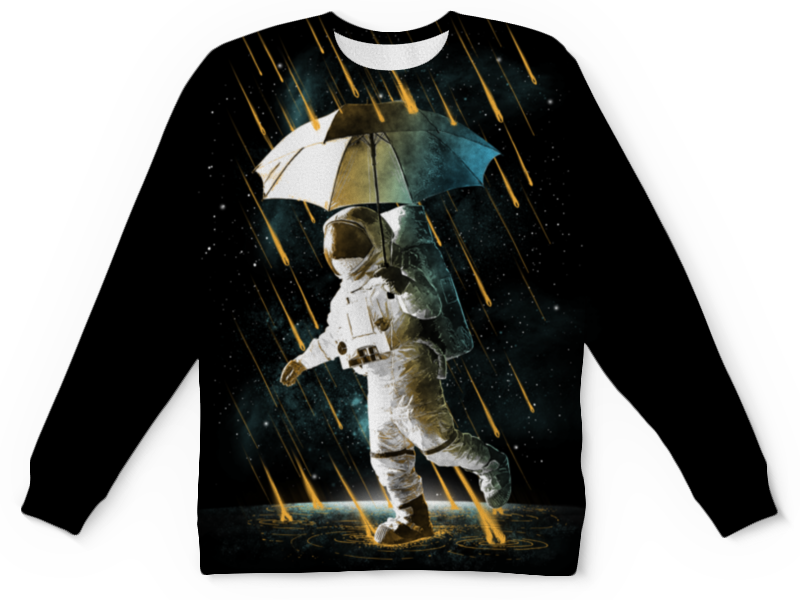 цена Printio Детский свитшот с полной запечаткой Метеоритный дождь