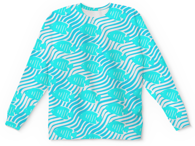 Printio Детский свитшот с полной запечаткой Тропические рыбки printio футболка с полной запечаткой мужская тропические рыбки