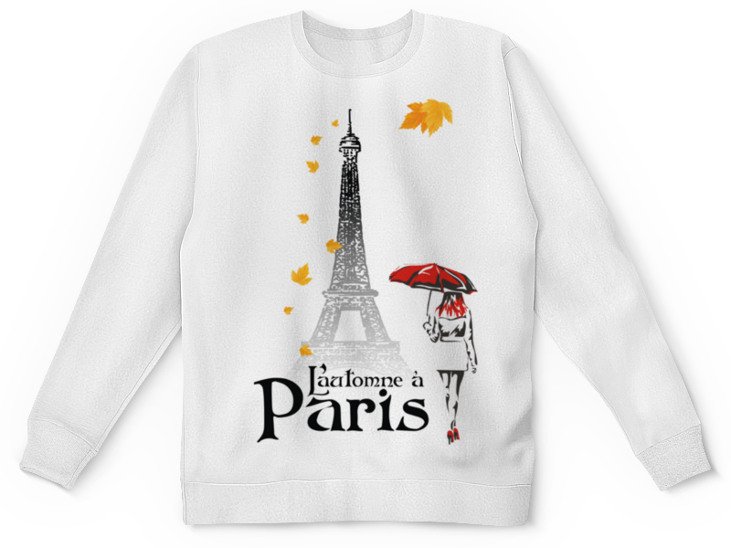 Printio Детский свитшот с полной запечаткой Осень в париже.