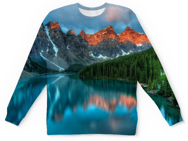 Printio Детский свитшот с полной запечаткой Горы у озера printio футболка с полной запечаткой женская горы у озера