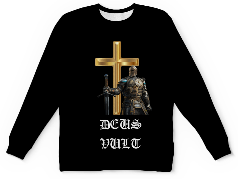 Printio Детский свитшот с полной запечаткой Deus vult. крестоносцы