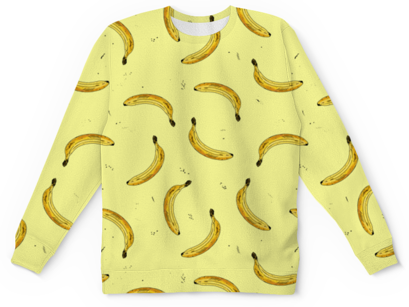 Printio Детский свитшот с полной запечаткой Бананы на желтом printio свитшот мужской с полной запечаткой бананы на сером