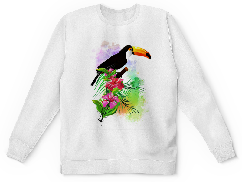 Printio Детский свитшот с полной запечаткой Тропические птицы от зорго арт. printio футболка с полной запечаткой мужская тропические птицы