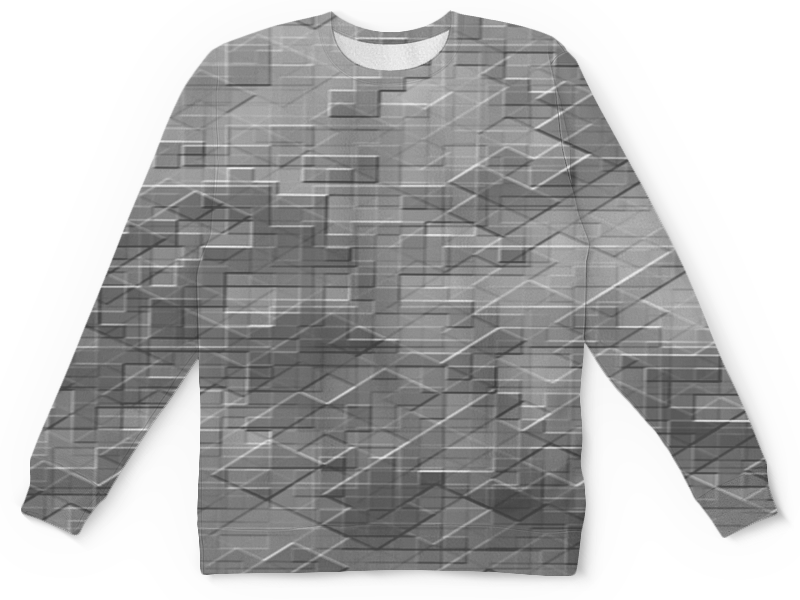 Printio Детский свитшот с полной запечаткой Пиксель-арт. черно-белый паттерн printio свитшот мужской с полной запечаткой модный и стильный геометрический паттерн