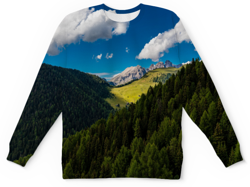 Printio Детский свитшот с полной запечаткой Лесной склон printio футболка с полной запечаткой мужская лесной склон