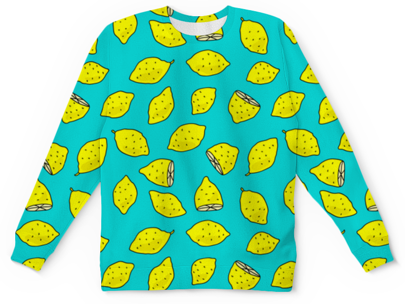 Printio Детский свитшот с полной запечаткой Лимоны printio свитшот мужской с полной запечаткой лимоны