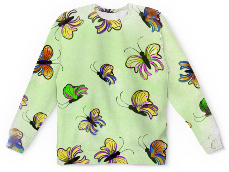 Printio Детский свитшот с полной запечаткой Бабочки printio детский свитшот с полной запечаткой золотые небеса и бабочки